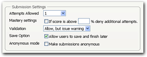 Submission Settings
